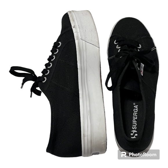 Superga | Women's Black 2790 Platform Sneakers | size 41 - Picture 6 of 8